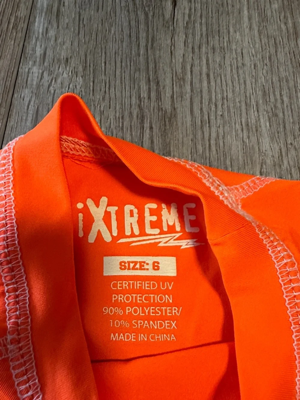 Set of Kids iXtreme Palm Tree Rash Guard Swim Shirts - Orange & Navy